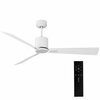 Iliving Indoor/Outdoor 52 in. White/Wood Ceiling Fan with Remote Control 3 Blades 6 Speeds ILG8CF52W